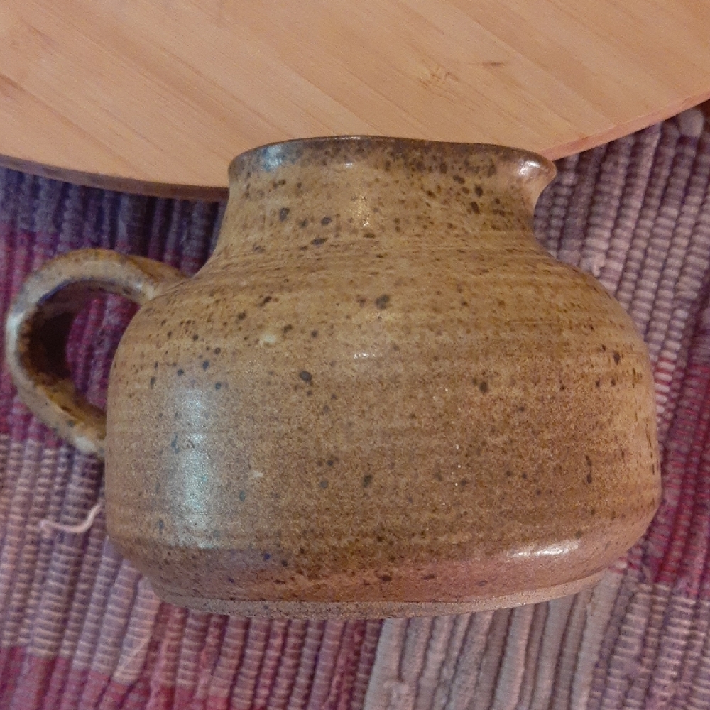 Rustic Brown Ceramic Pitcher - Picture 7 of 8